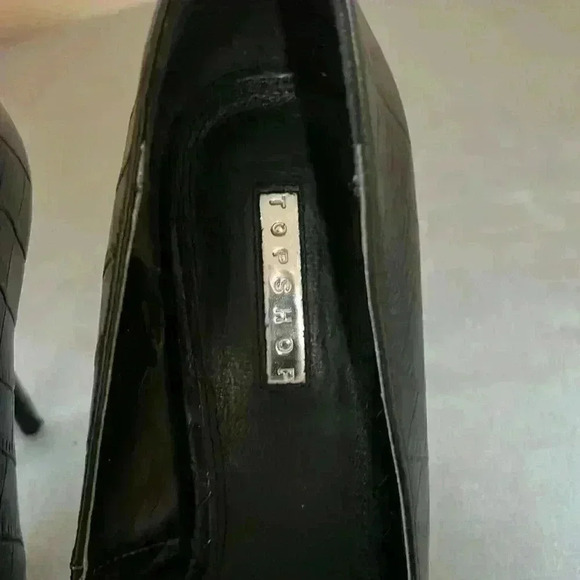 Topshop women's tatiana pointy toe pumps embossed  leather - Picture 4 of 9